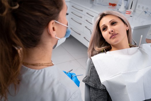 Patient in North Lake Tahoe in pain at dentist