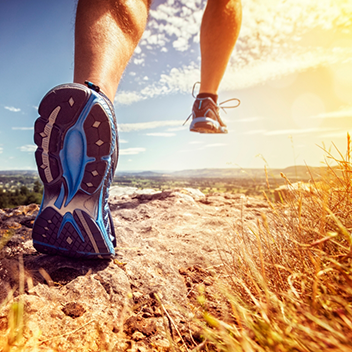 Person running outdoors